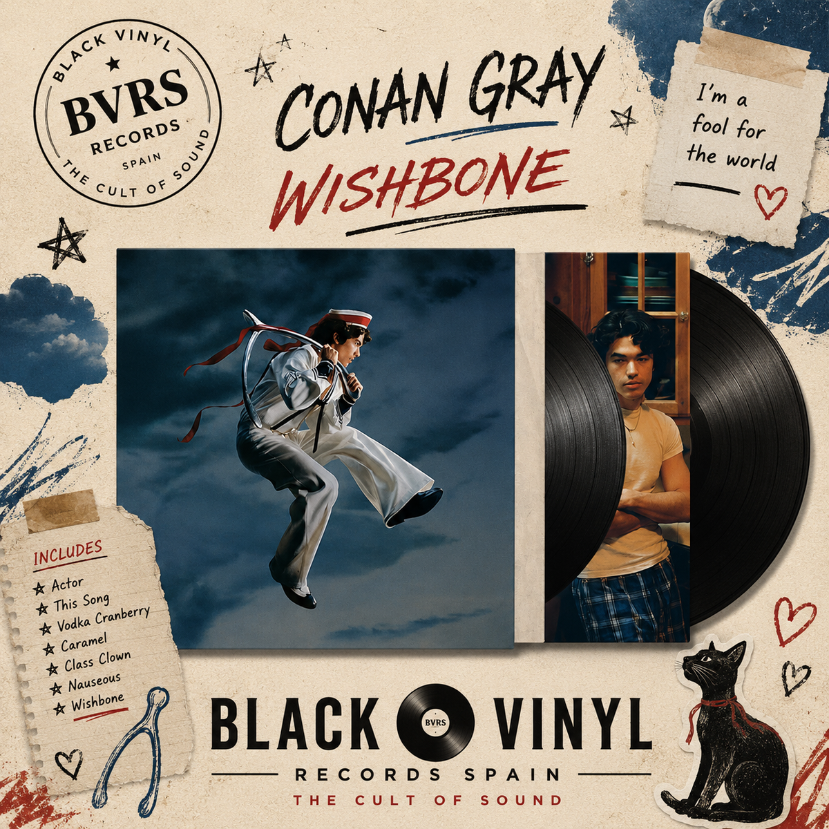 Conan Gray - Wishbone (Black Cat Edition) Lp