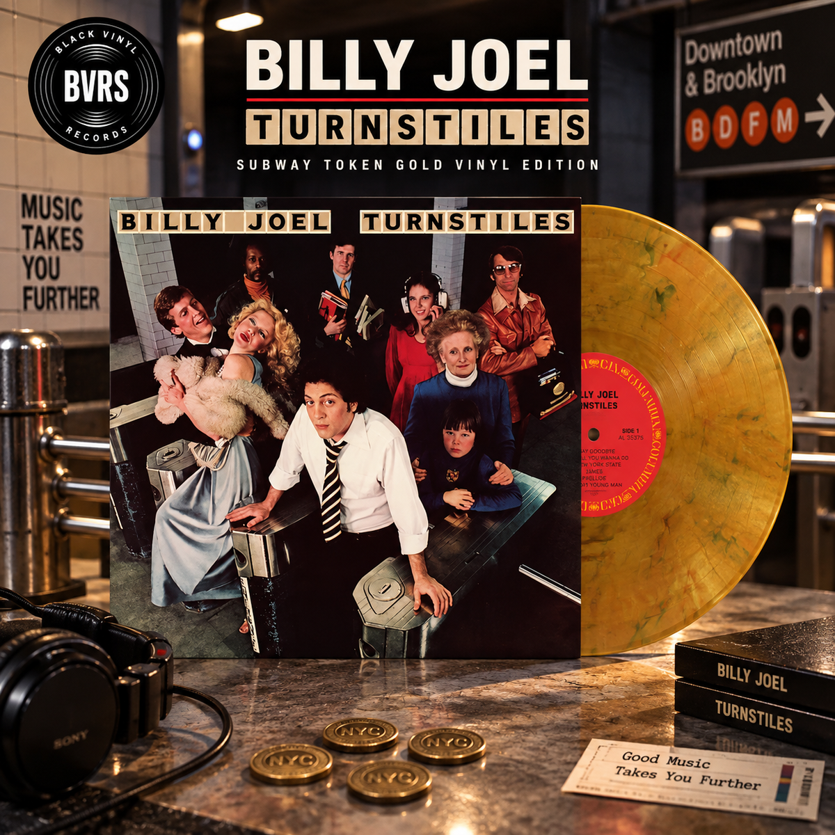 Billy Joel - Turnstiles - Subway Token Gold Vinyl Edition