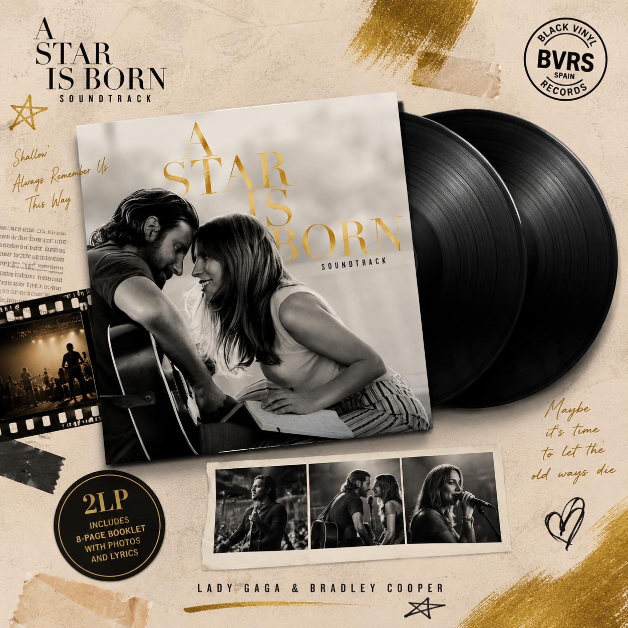 Lady Gaga & Bradley Cooper – A Star Is Born (Soundtrack) | Vinilo 2LP