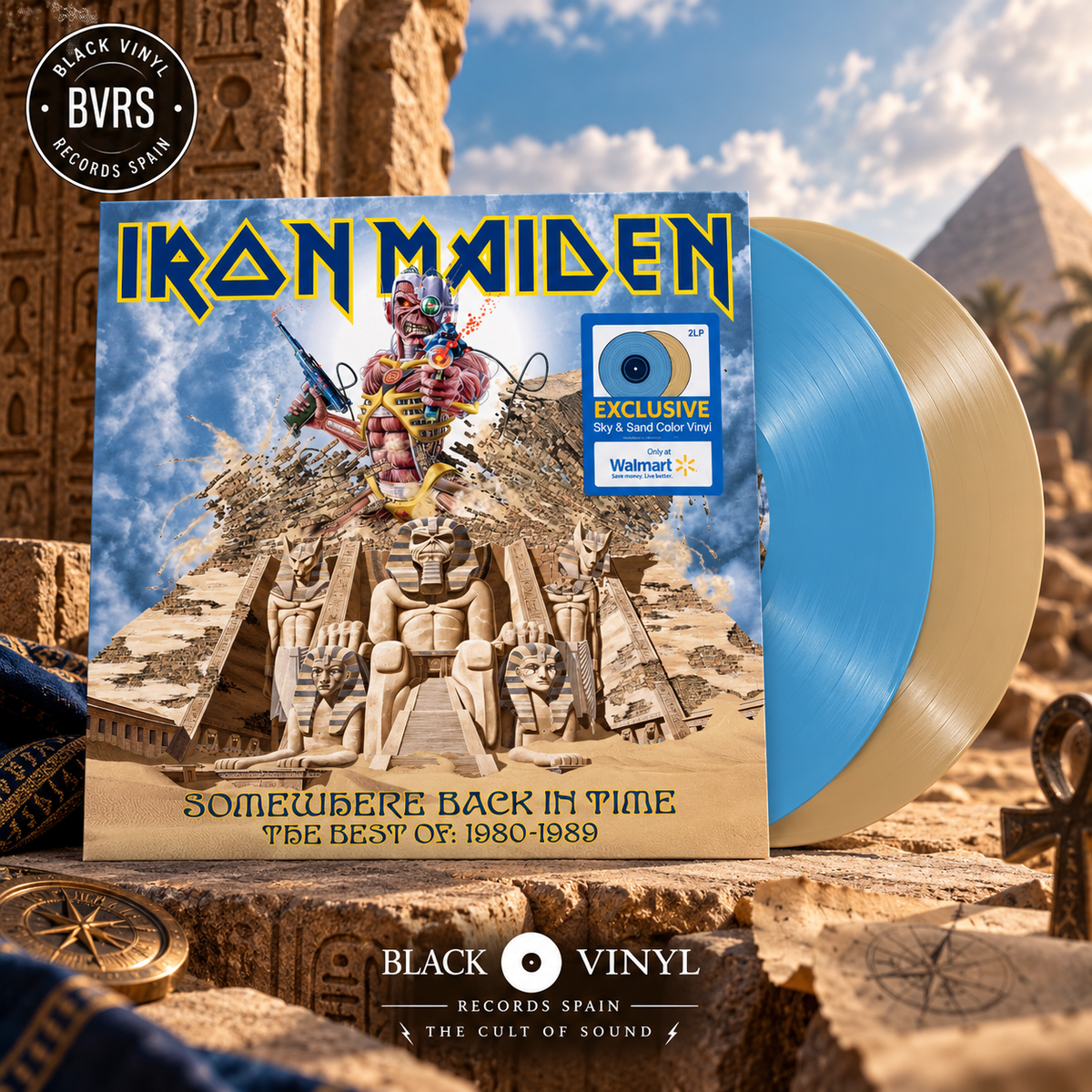 Iron Maiden - Somewhere Back in Time: The Best of 1980-1989 (Walmart Exclusive Sky and Sand Color Vinyl 2LP)