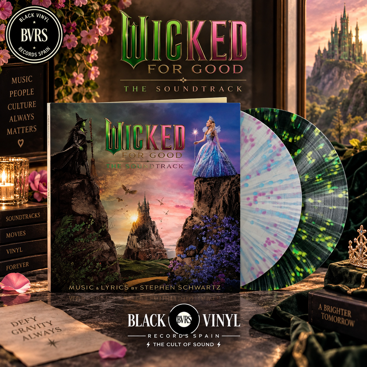 Wicked: For Good – The Soundtrack | Amazon Exclusive 2LP Splatter Vinyl | Alternate Cover