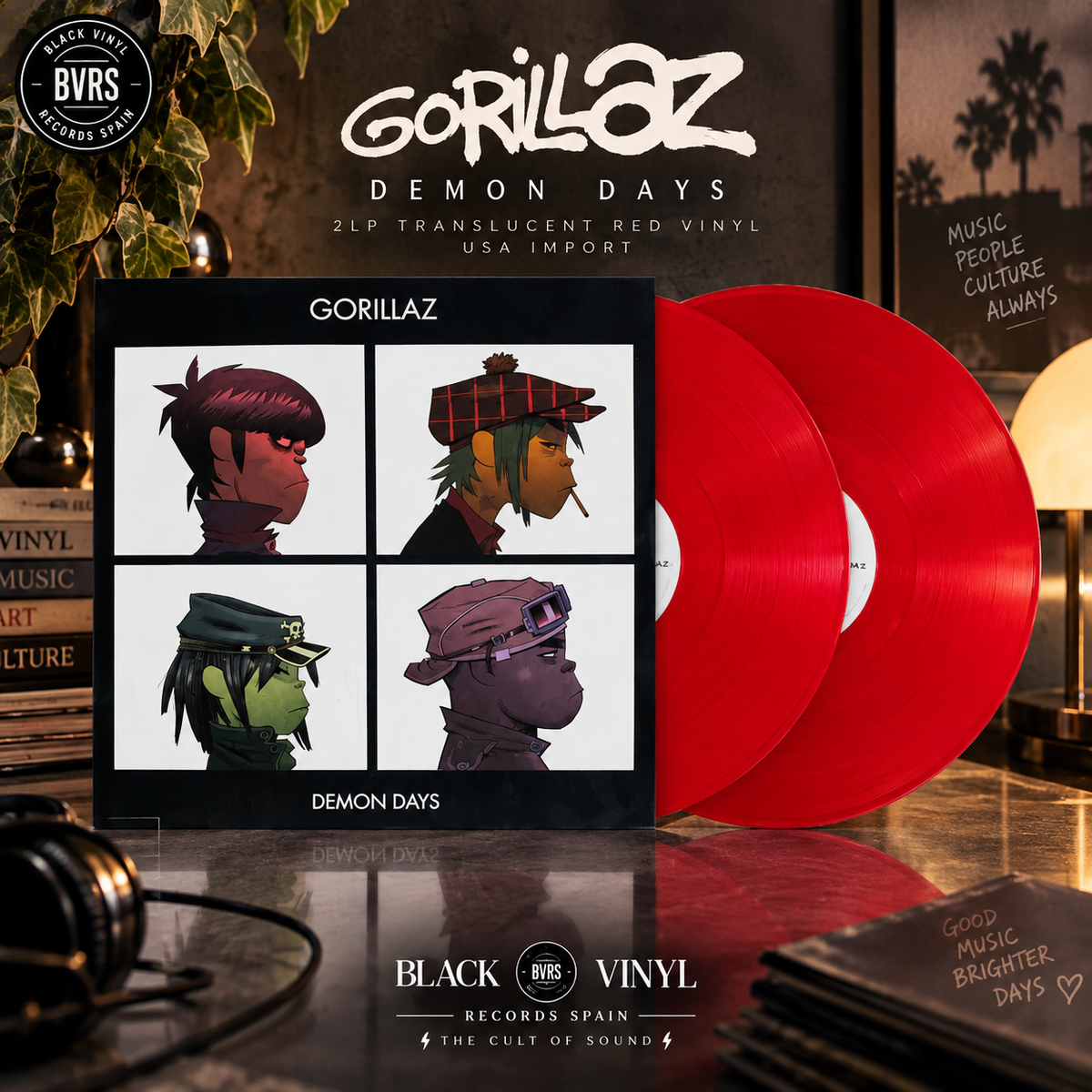 Gorillaz - Demon Days (2LP Translucent Red Vinyl) - USA IMPORT
