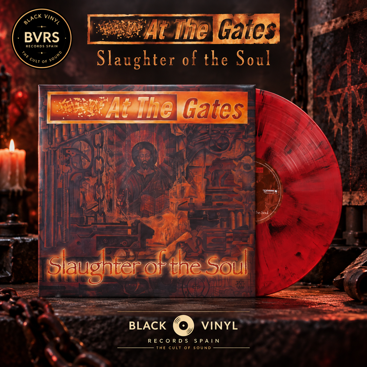 At The Gates - Slaughter Of The Soul (Indie Retail Edition) (Red/Black Marble Vinyl) - LP