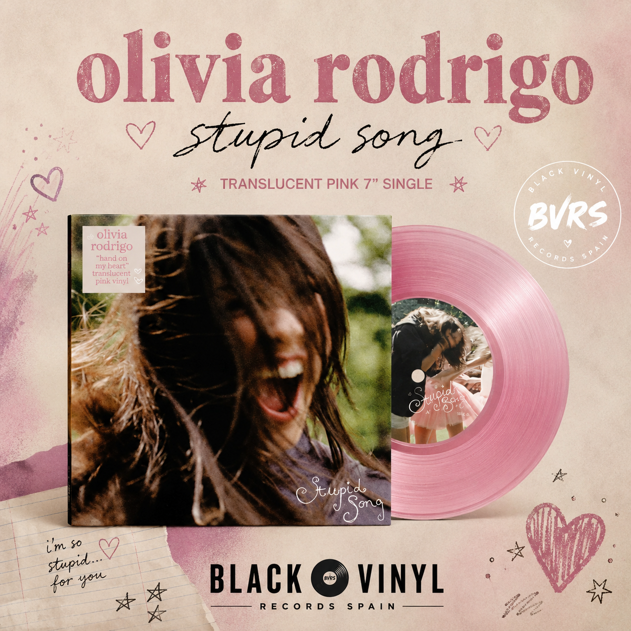 Olivia Rodrigo - Stupid Song (Translucent Pink 7" Single)