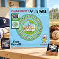 Charlie Brown’s All Stars! de Vince Guaraldi en un entorno de béisbol con distintivos BVRS y RSD Black Friday