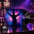 Prince - Timeless, portada y vinilo negro en una escena BVRS iluminada en violeta y azul