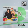 Escena editorial BVRS de Cerrone Love In C Minor con portada y vinilo verde manzana protagonistas