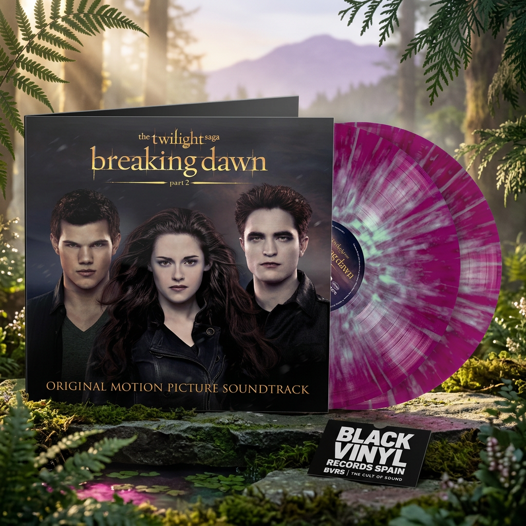 Breaking Dawn Part 2 Purple Splatter en un bosque BVRS al amanecer con niebla y reflejos magenta