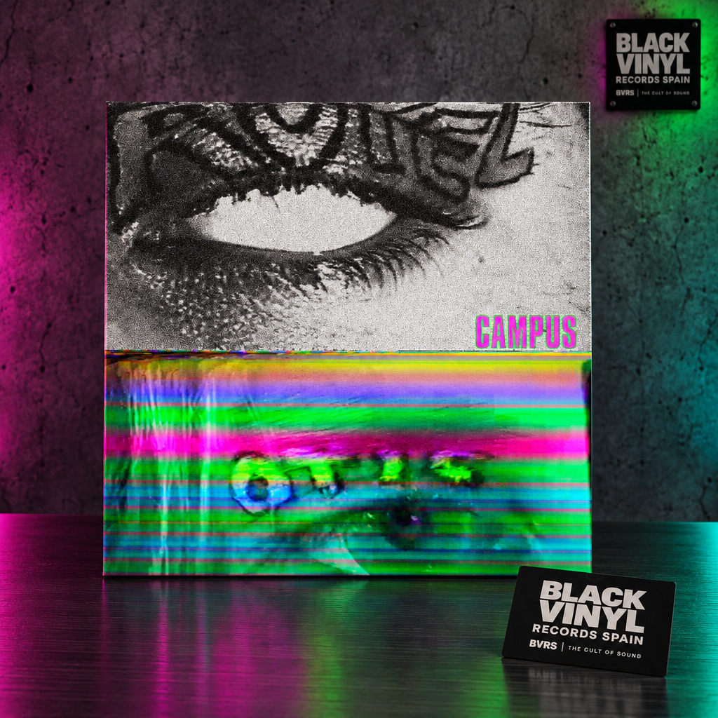 Portada de Royel Otis - Campus en una escena BVRS con iluminación magenta, verde y cian.