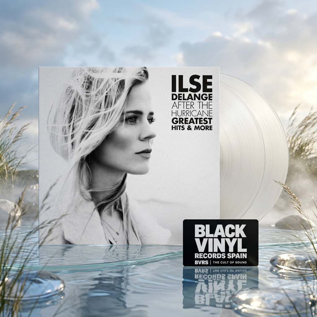 Ilse DeLange After The Hurricane con dos vinilos Crystal Clear en un paisaje BVRS luminoso después de la tormenta