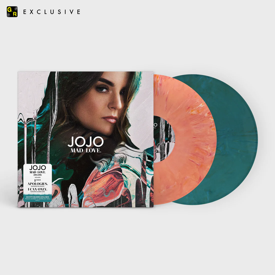 JoJo - Mad Love. (Deluxe) 2xLP Peach Sorbet & Marbled Teal USA