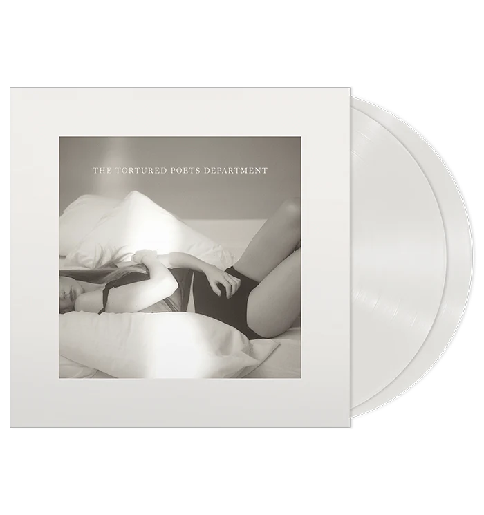 Taylor Swift  - The Tortured Poets Department + Bonus Track " The Manuscript" - (Color Blanco Fantasma 2LP) - Black Vinyl Records Spain