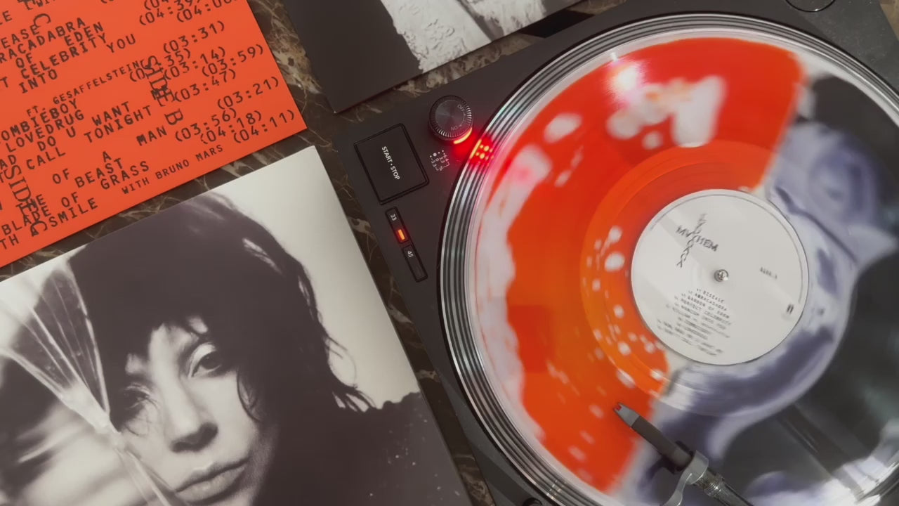 Lady Gaga Mayhem Split Orange and Black Liquid Vinyl Bad World