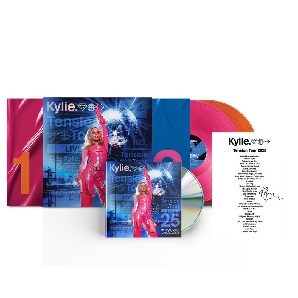 Kylie Tension Tour//Live 2025 Double CD + Double Vinyl (With Setlist) import UK