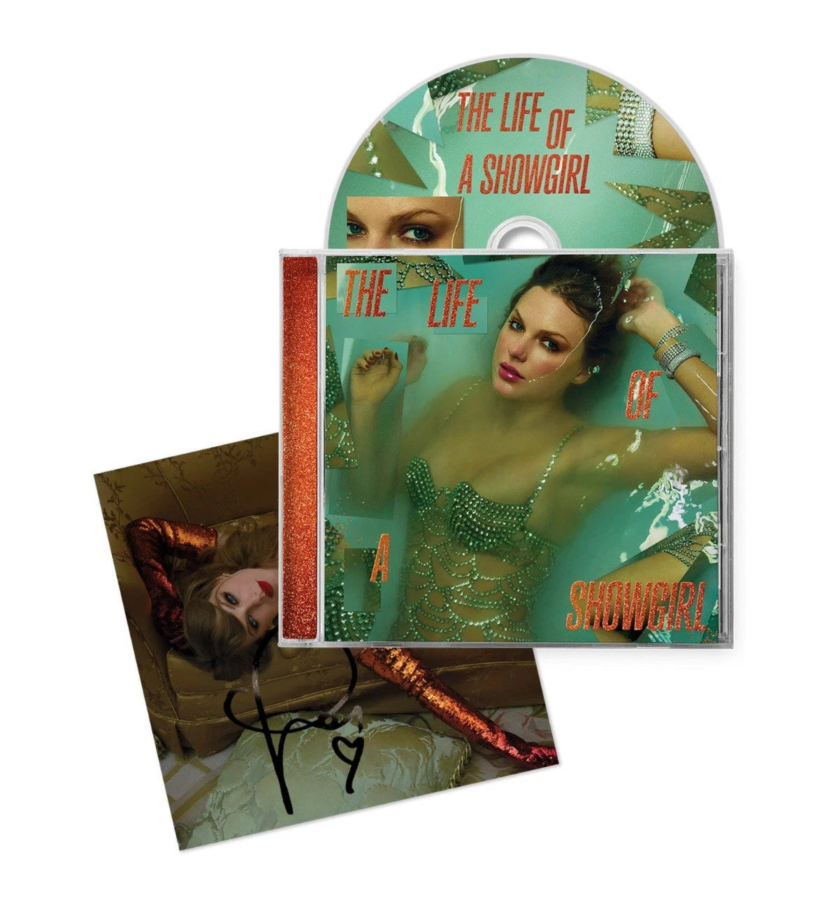 Taylor Swift CD The Life of a Showgirl + Hand Signed Photo #2 IMPORT