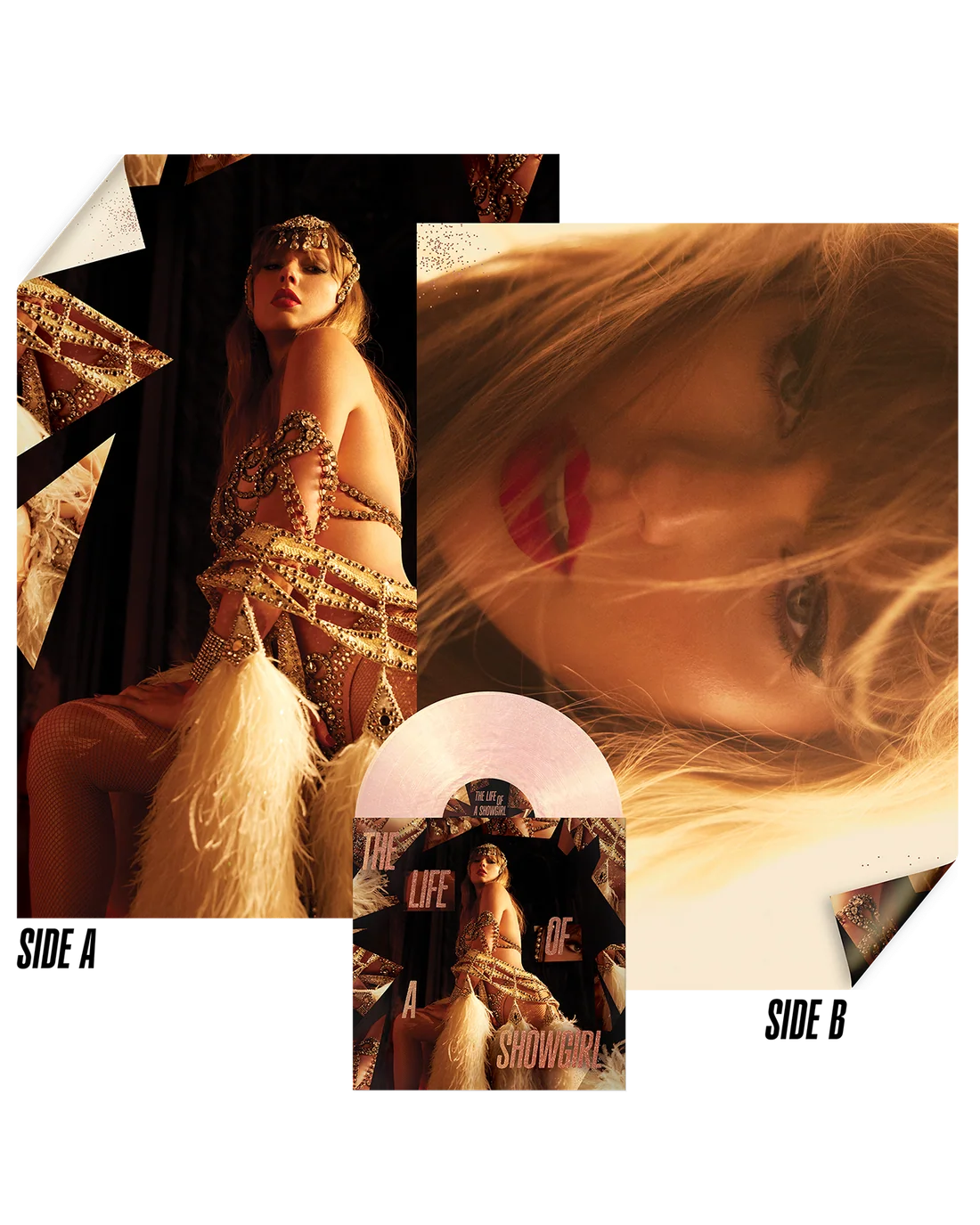 Taylor Swift – The Life of a Showgirl: The Crowd Is Your King Edition (Summertime Spritz Pink Shimmer Vinyl LP) – USA Import